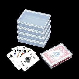 DKAOVH 4 Pcs Playing Card Case, Gaming Card Holder Organizer,Clear Plastic Deck Box Holders for Game Cards & More