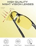 ATTCL Night Driving Glasses for Men - Yellow Lens Reduces Glare, Improves Night Vision for Safer Nighttime Driving Sunglasses 8177 Yeshi - Image 6