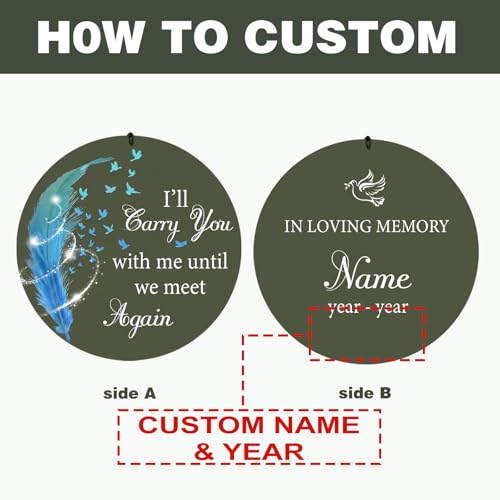 Image of Personalized 30 /36inch Deep Tone Memorial Wind Chimes for Loss of Mom Dad| Sympathy Bereavement Gift Idea in Loving Memory of Loved One| Remembrance Wind Chime Produced in Texas