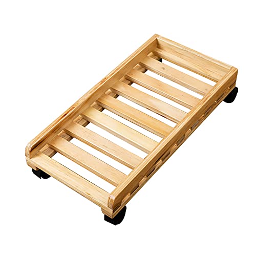 JYMEI CPU Ständer Mobiler PC-Halte Massivem Holz PC Cart ATX-Case Universal Computer Desktop Ständer PC Tower Rollwagen Cart Holder with Locking Caster Wheels (2 Farben) Cover