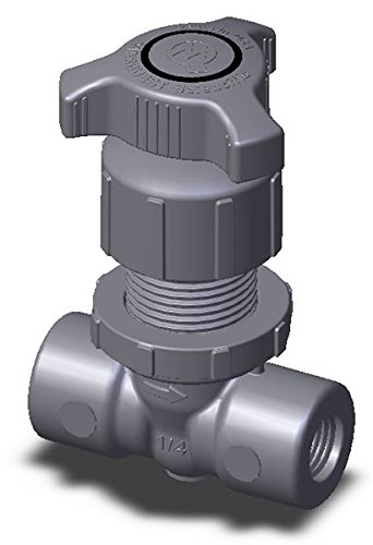 Marquest NG-250-PVC 1/4" x 1/4" Female NPT Globe Needle Valve-PVC