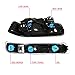 DNA MOTORING HL-OH-CS99-4P-BK-AB Black Amber Headlights Compatible with 99-02 Silverado 00-06 Suburban/Tahoe Bottom Bumper Lights Fit OE Grill