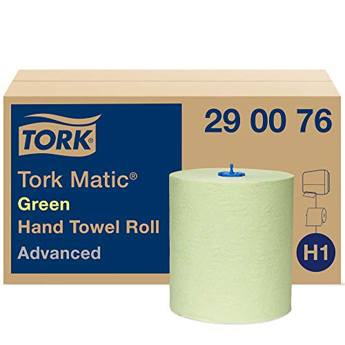 Tork Matic grünes Rollenhandtuch Advanced 290076 - H1 Papierhandtücher für Rollenhandtuchspender, saugfähig und reiÃfest, 2-lagig, grün - 6 Rollen x 150 m