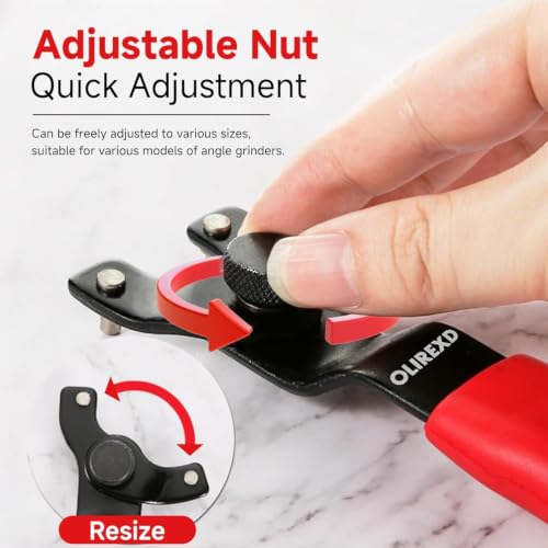 Image of OLIREXD Angle Grinder Universal Adjustable Pin Wrench for Angle Grinder Machine (2, Red)