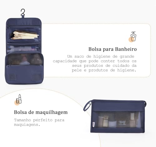 KIT 10 Necessaire Feminina Organizador de Malas para Viagem: Kit Completo de Organização - Inclui Bo