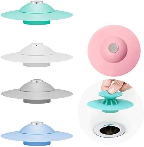 Preisvergleich Produktbild SURUDI Waschbeckenstöpsel, 6 Stück Abflussstopfen, Universal Küche Stöpsel Waschbecken, Badewannenstöpsel, Haarsieb Dusche Filter Stöpsel Waschbecken Stoepsel (Mehrere Farben)