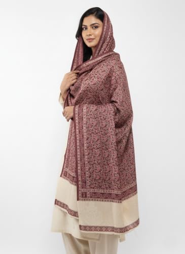 Image of KTI Women stylish multicolor embroidered woolen shawl