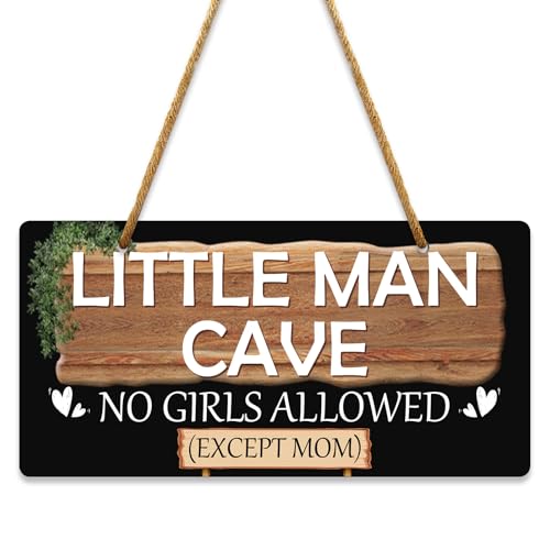 Mxrymvu Rustic Little Man Sign
