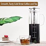 Brew To A Tea - Cold Brew Coffee Maker, French Press, 1.5 Quart, 48 oz, Clear, Modern, Iced Coffee Maker - Image 6