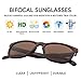 VITENZI Bifocal Sunglasses for Men and Women Retro Reading Sun Tinted Glasses with Readers - Turin in Brown 2.00