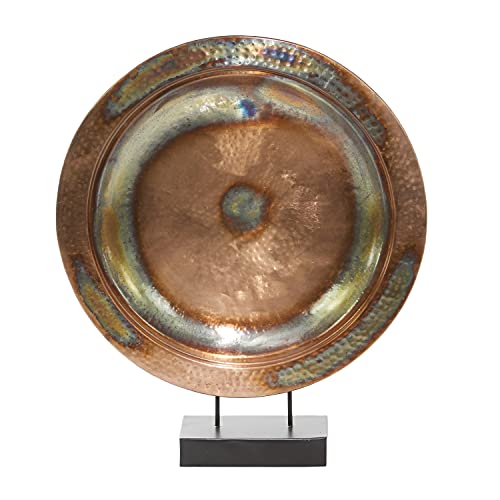 Deco 79 Contemporary Metal Abstract Sculpture, 25" X 6" X 30", Copper #TOP2
