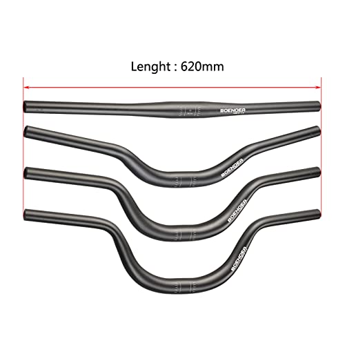 Boenoea HANDLEBAR 31.8-RISER 50MM Bike Riser Handlebar 25.4/31.8Mm Length 620Mm Aluminum Alloy Riser Bar thumb #4
