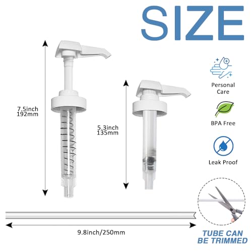 AMORIX 2 Pcs White 38-400 10cc Pump for Gallon Jug Dispensing Gallon Jug Pump Dispenser Lotion Gallon Shampoo Pump Top Replacement, Fits 1 Gallon Bottle 64oz 128oz Hand Sanitizer Containers3