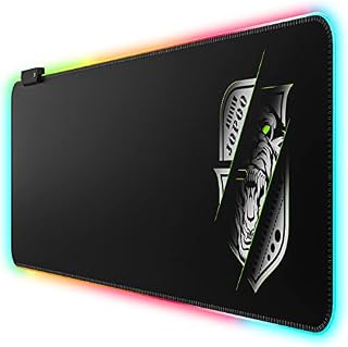 jopoo Large Gaming Mouse Pad Led Extended Big Desk RGB Mouse Mat Non-Slip Rubber XXL 800x300 mm (Black)