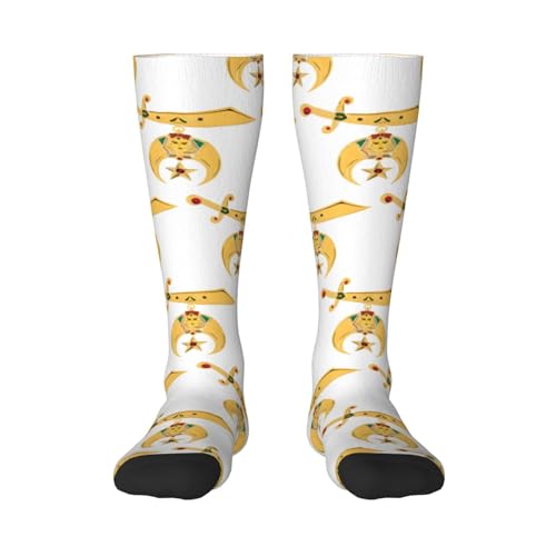 Long Tube Socks Stylish Crew Shriners Emblem Socks2