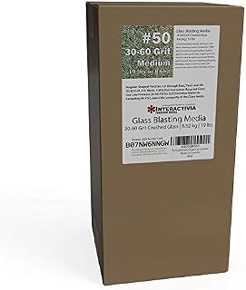 30-60 Grit (#50) Crushed Glass Abrasive - 19 lb or 8.6 kg