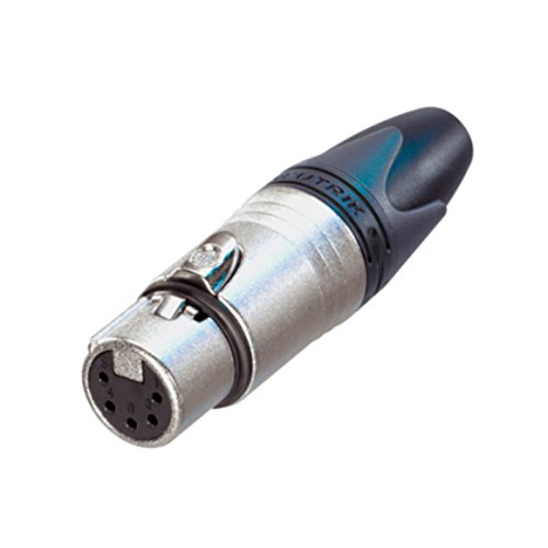 Image of Neutrik NC5FXX 5 Female 5 Pin XLR Line Connector, Silver, Black