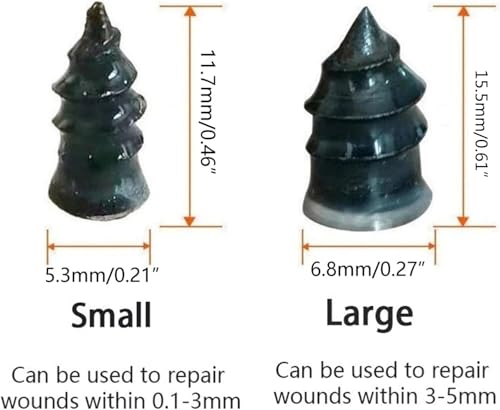 Image of 20 Pcs Professional Tire Repair Screw in Rubber Plug Repair Puncture Vacuum Self-Service Tire Wheel Tools