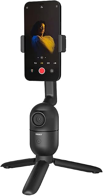 OBSBOT Me AI-Powered Phone Holder, Auto-Tracking Phone Holder With Wide-Angle Sensing Camera, Content Creation Kit For Vlogging, Video Calls and Streaming