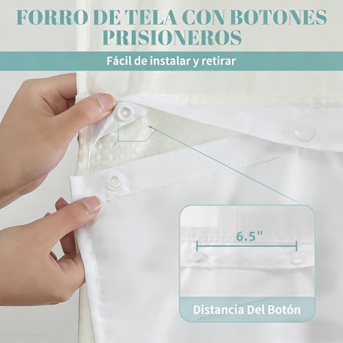 La Mejor Lista de Cortinas, ganchos y revestimientos de ducha más recomendados. 12 Imagen adicional