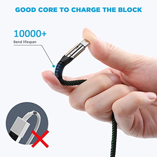 2Pack 4FT Multi Charging Cable ，USB C Splitter Cable，4 in 1 Fast Charging QC3.0 Nylon Braided Charging Cord with 4 Type-C Cable, for iPhone 15 Pro Max/Android and Tablets (USB C Splitter Cable)