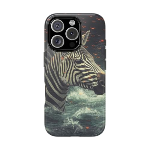 Coque iPhone 16 Pro zèbre design artistique pour sublimer vos soirées
