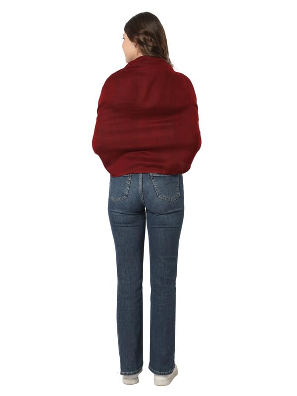 Ultra fine Wool Tensil (Pashmina) Super Soft Reversible Stole Shawl Scarf Wrap for Women (Size: 80x28 Inches)3