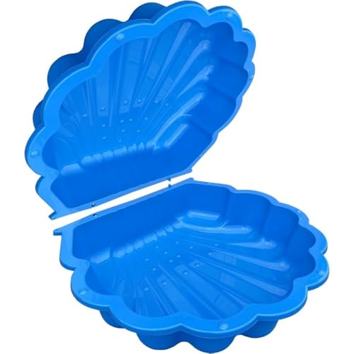 Sandkasten Sandmuschel Wassermuschel Planschbecken blau 2-TLG abdeckbar