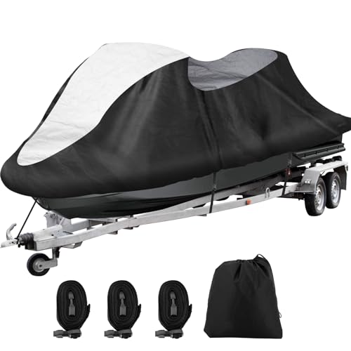 SPORTYOUTH Jet Ski Cover 2 to 3 Seater, Waterproof PWC Trailerable Jetski Replacement Cover Fits Length 116