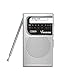 AM FM Battery Operated Portable Pocket Radio - Best Reception and Longest Lasting. AM FM Compact Transistor Radios Player Operated by 2 AA Battery, Mono Headphone Socket, by Vondior (Silver)