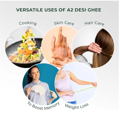Image of Anant Organics A2 Desi Cow Ghee | Vedic Bilona Method | Grass-Fed | 100% Pure & Natural Ghee Glass Bottle 5L