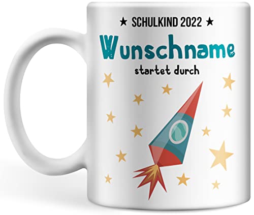 Schulkind 2021 - Taza personalizada con nombres, regalo personal para el colegio Cover