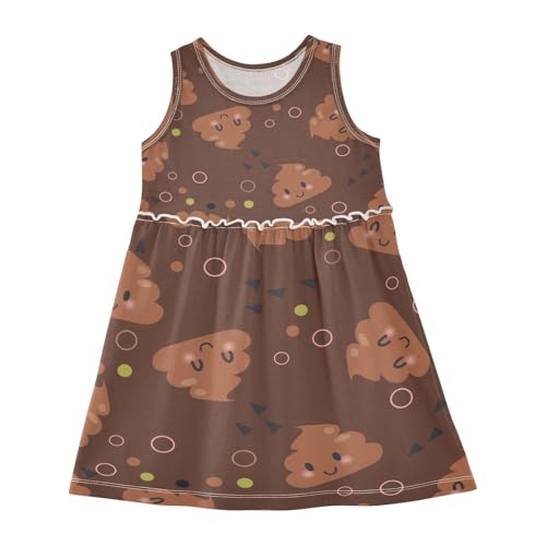 Girls Summer Dress Toddler Girls Sleeveless Dress Cotton Kids Casual Sundress Teens Party Dresses 2-8 Years