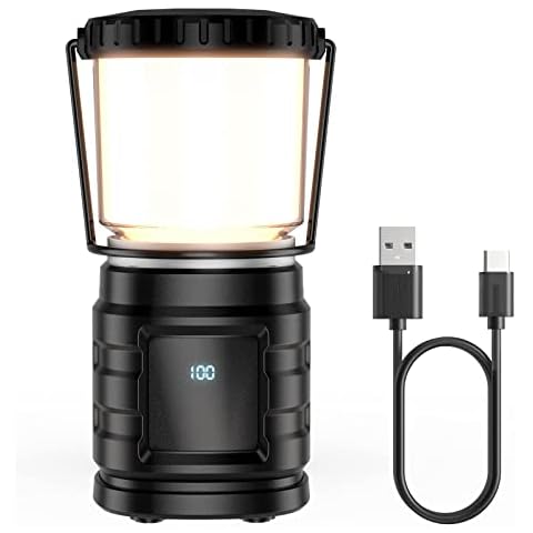 Campinglampe 8000mAh Akku Superhelle 1000 Lumen Wiederaufladbare Camping Lampen 4 Lichtmodi für Camping, Wandern, Stromausfälle, Notfälle Cover