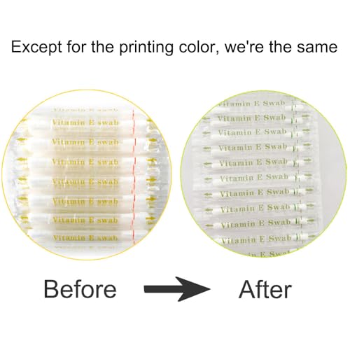 50pcs Vitamin E Lips Oil Swabs Stick Disposable VE Cotton Swab Protect Lip Gum Anti-Dry Moisture for Use Before Teeth Whitening (50 Pcs) - Imagem 3