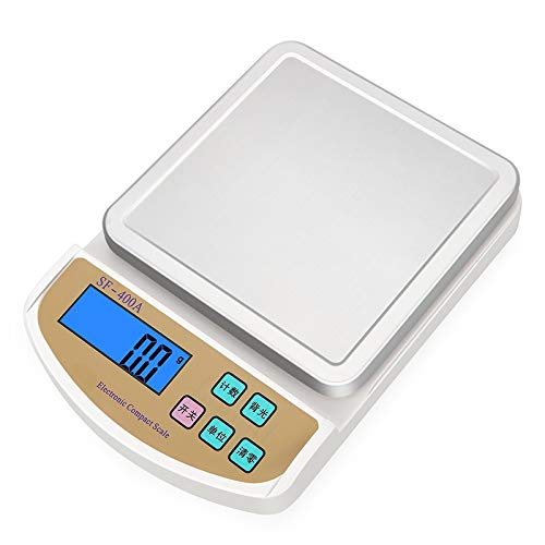HPTHLY Digital Kitchen Scale Stainless Steel Platform Scale 5kg 10kg Precision Electronic Scale 0.1g Baking Food Scale,Tare and Zero Funtion (One Color-5kg)