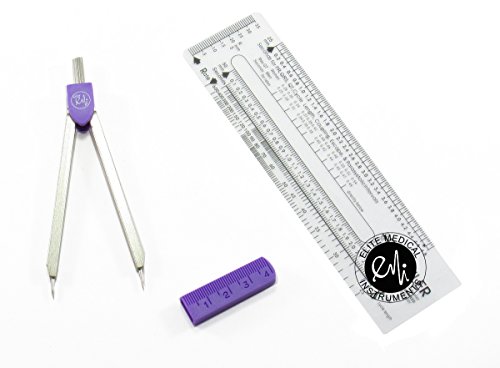 Set Calibrador y Regla EKG EMI Basix Violet 2 Piezas miniatura 1
