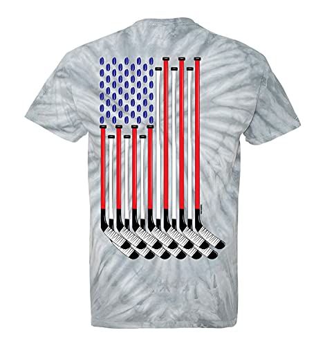 Haase Unlimited Hockey Stick & Pucks American Flag - Sports Men's T-Shirt