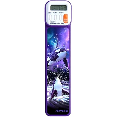Mark My Time Reading Timer and Bookmark for Kids, Cool Bookmarks and Reading Incentives, Great Christmas Gift & Stocking Stuffer for Book Lovers - Orca Cover
