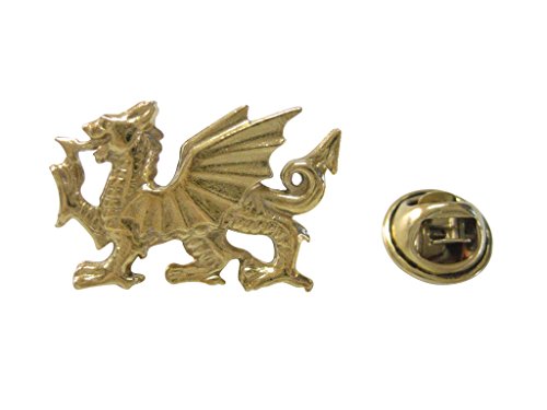 Image of Kiola Designs Gold Toned Welsh Dragon Lapel Pin