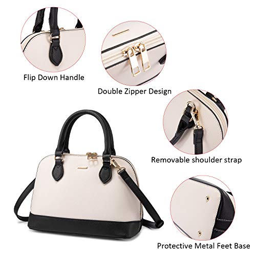 Image of LOVEVOOK Purse for Women Crossbody Bags Classic Double Zip Top Handle Dome Satchel Bag
