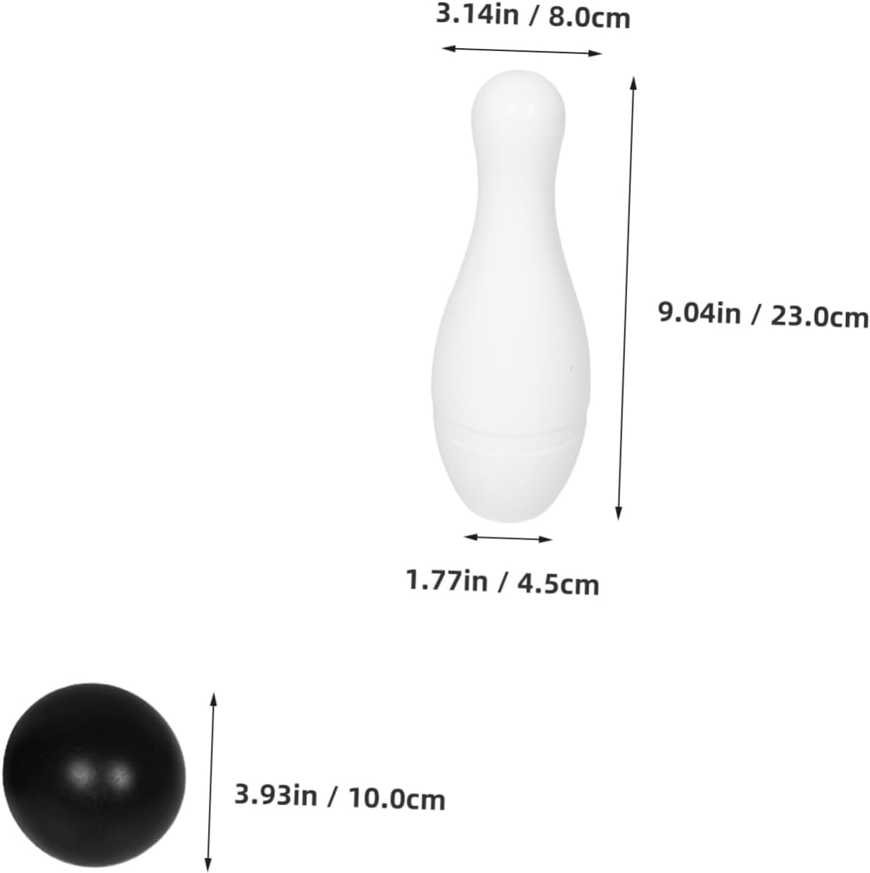 1Set Bowling Set Lightweight Bowling Pins Balls Portable Indoor Outdoor for Friendly for Early Development and Fun Games