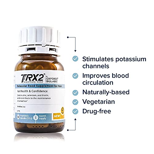 TRX2 Hair Growth Supplement - Healthy Hair - Clinically Proven Results of Thicker, Fuller Hair - Stop Hair Loss for Men and Women - Biotin & Selenium & Zink - Vegetarian - 1 Month Supply - Image 5