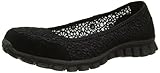 Skechers Women's EZ Flex Sweetpea Slip-On Flat, Black, 7.5 M US