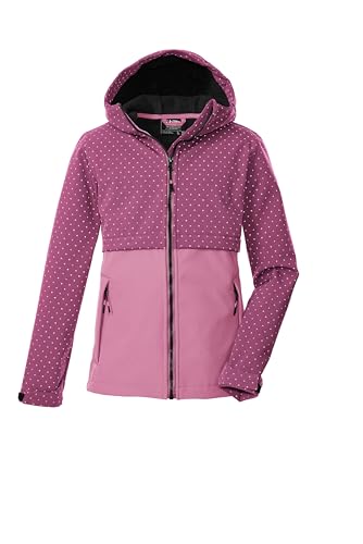 killtec Mädchen Softshelljacke mit Kapuze KOW 227 GRLS SFTSHLL JCKT, himbeere, 128, 43573-000