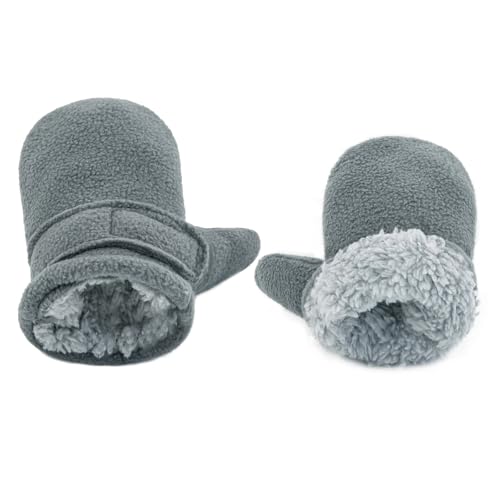 Image of BAVST Baby Toddler Winter Mittens Girls Warm Fleece Lined Gloves Kids Sherpa Lined Mittens for Boys