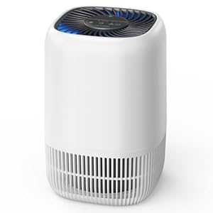 Luftreiniger mit H13 HEPA 3-Stufen-Filter, Luftreiniger für Schlafzimmer, ab 5W, leise 22dB mit Aroma, reduziert Pollen, Rauch, Tierfell