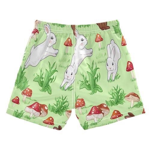 Boys Beach Shorts, Toddler Swimming Trunks 2t, Lawn Rabbit Green2