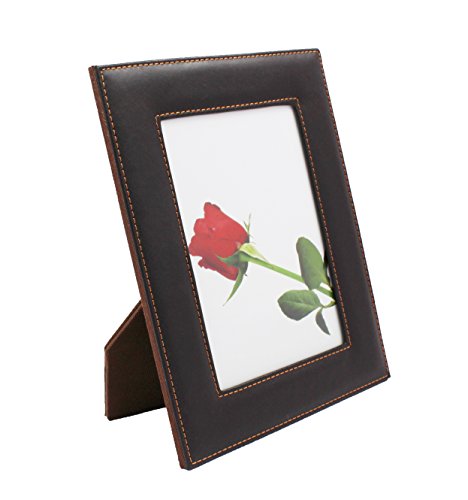 Taide Classic - Marco de Fotos de Piel sintética de 12,7 x 17,8 cm, para decoración del hogar y la Oficina, Idea de Regalo, Muy Bonito Regalo, Color marrón
