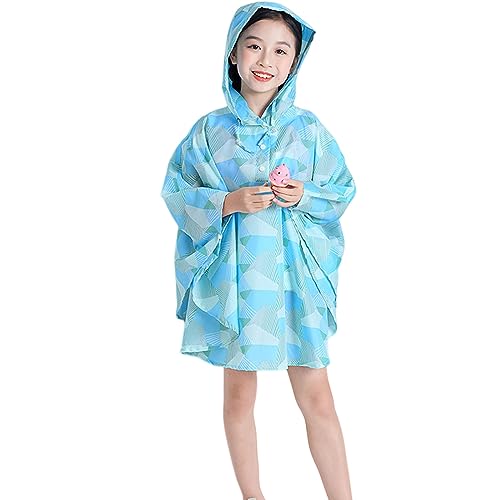 Camperas Impermeables Chubasquero para niños pequeños, ropa de lluvia para niños, niñas, niños de animados, chaqueta Ponchos 3D, abrigo y chaqueta para niños, Impermeable (Light Blue, 1-3 Years)